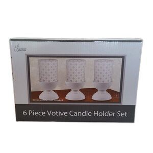 TrueLiving Essentials 6 Piece Votive Candle Holder Set NIB NWT